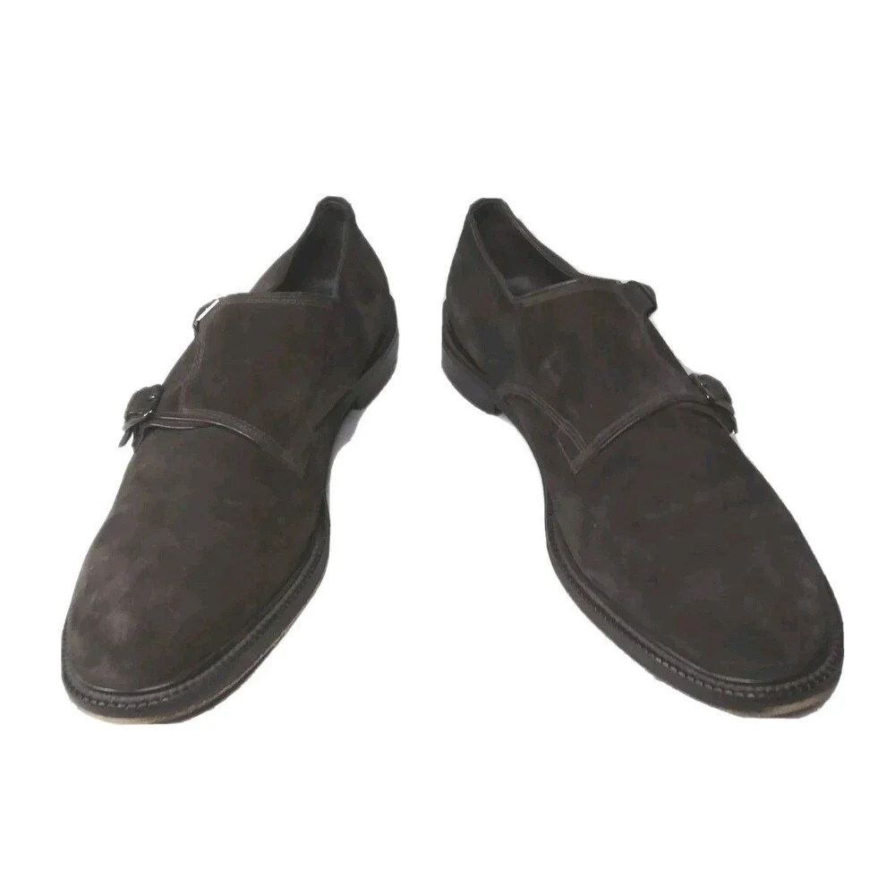 Pal Zileri Double Monkstrap Suede Shoes Men's Size 11 US EU 44 Made in Italy